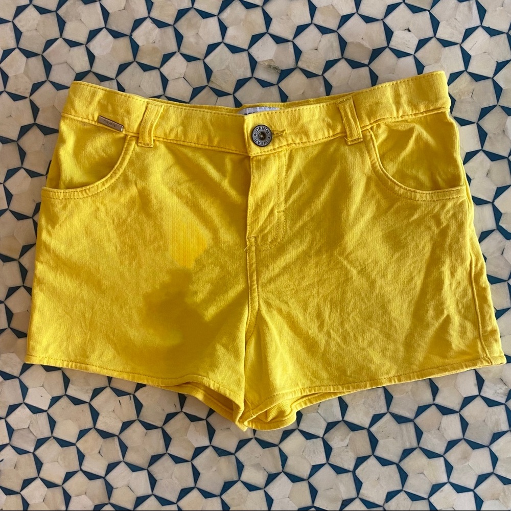 Mayoral Bright Yellow Cotton Shorts size 10
